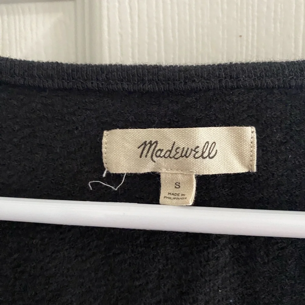 Madewell Black Cotton Square Neck Sleeveless Midi Dress - Picture 5 of 7